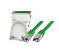 DIGITUS CAT 5e SF-UTP Patch Cable, 2m, Network LAN DSL Ethernet Cable, PVC, AWG 26/7, Verde