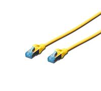 DIGITUS CAT 5e SF-UTP patch cable, 3m, red LAN DSL Ethernet cable, PVC, CCA, AWG 26/7, amarillo