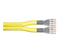 DIGITUS Cable de Red Cat 7A 500 m - S-FTP (PiMF) Duplex - BauPVO B2ca - LSZH Libre de halógenos - Cobre 1500 MHz AWG 22/1 - Compatible PoE++ - Cable LAN Cable de instalación Cable Ethernet - Amarillo