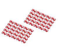 DIGITUS Clips de Colores para Cables de conexión RJ45 - organización por Colores de los Cables de Red - 100 Unidades - para Cables LAN Cat 5e, Cat 6 y Cat 6A - AWG 24/7 a 27/7 - Rojo