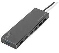 Digitus Hub USB 3.0 - 7 puertos - 5 Gbit/s - Fuente 5V/3,5A - Carcasa aluminio - Negro