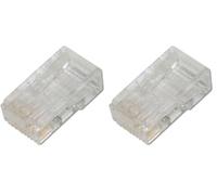 DIGITUS Conector de crimpado Cat 6-1 pieza - Conectores de red RJ45 blindados - Para cables de red Cat6, Patch Cords y cables LAN Ethernet PoE - 1GBase-T - 8P8C - AWG 27/7 a AWG 24/7 (Paquete de 2)