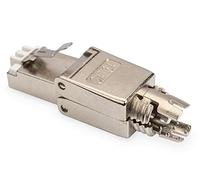 DIGITUS Conector de red Cat 6A, Conector de campo apantallado 360°, Clavija RJ45 sin herramientas, 10GBase-T 500 MHz, AWG 26/7 a 22/1
