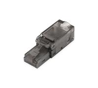 DIGITUS Conector de red Cat 6A, Conector de campo no apantallado, Clavija RJ45 sin herramientas, 10GBase-T 500 MHz, AWG 27/7 a 22/1