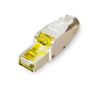 DIGITUS Conector de Red Cat 8.1 - Blindado - Montaje sin Herramientas | 2000 MHz - 25/40GBase-T - 40 Gbit/s - AWG 26/7 a AWG 22/1 - Conector de campo RJ45 Cat 8.1