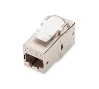 DIGITUS Conector Keystone - Cat-6A apantallado - 2 tomas RJ45 - 1 Gbit/s