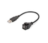 Digitus Conector Keystone USB 2.0 - Para DN-93832 - Con cable de 16 cm - Negro (RAL 9005)