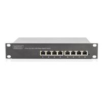 DIGITUS Conmutador de 10" Gigabit Ethernet de 8 Puertos
