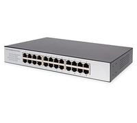 Conmutador de red DIGITUS de 24 puertos - Enchufes Fast Ethernet RJ45 - Opción de montaje en rack de 19 pulgadas - 100 Mbit / s - versión de escritorio