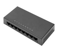 DIGITUS Conmutador de red Fast Ethernet de 8 puertos - No gestionado - 8x Puertos RJ45 - 10/100 Mbps - Auto-MDI/MDI-X - Plug & Play - negro