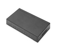 DIGITUS Conmutador de red Gigabit de 8 puertos - No gestionado - Auto-MDI/MDI-X - Plug & Play - Sin ventilador - 8 puertos RJ45 - 10/100/1000 Mbps - negro