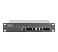DIGITUS Conmutador de Red PoE+ - 10 Pulgadas, 1U - No gestionado