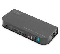 Digitus conmutador kvm, 2x1 hdmi, salida hdmi, usb, 4kx2k con 60 hz