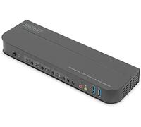 Digitus conmutador kvm, 4 puertos, 4k60hz, 4 dp in, 1 dp/hdmi out