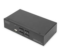 DIGITUS Conmutador KVM, 4 puertos, pantalla única, 4K, HDMI Entrada: HDMI 4 Orde