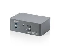 DIGITUS Conmutador KVM HDMI - 2 PC, 2 monitores - 4K a 60 Hz | 2 puertos USB 3.0 - 2 puertos USB 2.0 para ratón y teclado - Tecla de acceso rápido - 2 entradas DP y 2 entradas HDMI - Audio