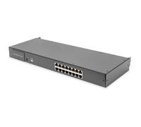 Digitus Conmutador KVM modular Cat.5 16 Puertos para consola modularizada DIGITUS Professional Montaje en rack 1U Negro Ethernet