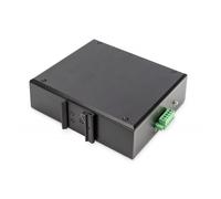 DIGITUS Conmutador de Red Industrial PoE Gigabit de 6 Puertos - 4X RJ45 + 2X Gigabit SFP uplink - no gestionado - Montaje en Carril DIN - 10/100/1000 Mbit/s - Negro