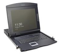 Digitus Consola KVM Modular 17" LCD, 8 Puertos VGA, Teclado US con Panel Táctil, Resolución 1280 x 1024
