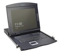 Digitus Consola Modular 17" TFT, KVM 1 Puerto y Touchpad, Teclado Turco, Negro, Montaje en Rack 1U