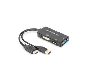 digitus Convertidor hdmi digitus 3 en 1, hdmi - dp+dvi+vga, 0,2 m negroRouter, Wifi, Red Conversor HDMI 3 en 1 DIGITUS,