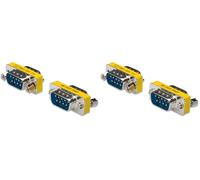 DIGITUS D-Sub 9 Cambiador de género - Adaptador - 9 Pines Hembra - Enchufe a Enchufe - RS-232 - RS-485 - TTL - Carcasa metálica (Paquete de 2)