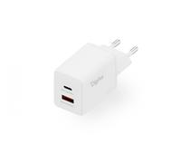 Digitus DA-10302 Cargador de pared GaN II 45W | 1x USB-C, 1x USB-A | PD 3.0, QC 3.0 | Blanco