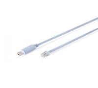Digitus DA-70173 Cable adaptador de consola USB-A 2.0 macho a RJ45 | Chipset FTDI (FT232RNL) | Azul claro | 1.8m