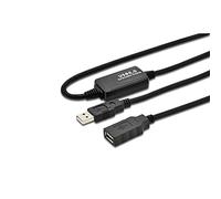 Digitus DA-73100-1 - Cable USB (10 m, USB A, USB A, 2.0, 480 Mbit/s, Negro)