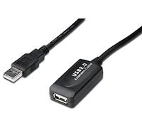 Digitus DA-73103 - Cable USB 2.0(25 m, macho/Umbra. 480 MB/s), negro