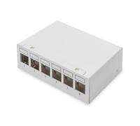 DIGITUS Desktop Modular Patch Panel, Shielded, 6-Port, Light Grey