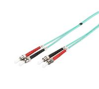Digitus Cable de fibra óptica DK-2511-03/3 OM3 3 m ST a ST Dúplex 1/10/40/100 Gbit/s Turquesa