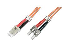 DIGITUS DK-2531-01, Cable De Fibra Óptica OM2, 1 m, LC a ST, Dúplex, 1 Gbit/s, Cable LAN De Fibra Óptica Multimodo MM, Tipo De Fibra: 50/125 µ, Naranja (Orange)