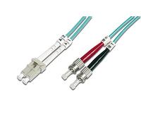 FO patch cord, duplex, LC to ST MM OM3 50/125 µ, 2 m