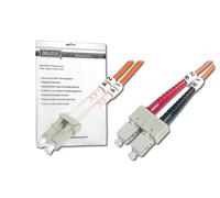DIGITUS Cable de conexión multimode de fibra óptica - LC/SC - 1 m - I-VH - OM2 - LC - SC