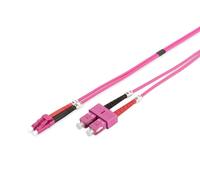 FO patch cord, duplex, LC to SC MM OM4 50/125 µ, 2 m