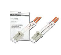 DIGITUS DK-2533-01, Cable De Fibra Óptica OM2, 1 m, LC a LC, Dúplex, 1 Gbit/s, Cable LAN De Fibra Óptica Multimodo MM, Tipo De Fibra: 50/125 µ, Naranja (Orange)