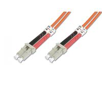 DIGITUS DK-2533-03, Cable De Fibra Óptica OM2, 3 m, LC a LC, Dúplex, 1 Gbit/s, Cable LAN De Fibra Óptica Multimodo MM, Tipo De Fibra: 50/125 µ, Naranja (Orange)