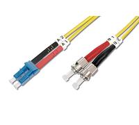 FO patch cord, duplex, LC to ST SM OS2 09/125 µ, 1 m