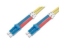 DIGITUS DK-2933-10, Cable De Fibra Óptica OS2, 10 m, LC a LC, Dúplex, 1/10 Gbit/s, Cable LAN De Fibra Óptica Monomodo SM, Tipo De Fibra: 9/125 µ, Amarillo (Yellow)
