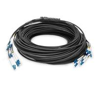 DIGITUS DK-2A338U100BK-BBB, Cable De Fibra Óptica OS2, 100 m, LC (UPC) a LC (UPC), Cable Breakout De 8 Fibras, 1/10 Gbit/s, Cable De Fibra Óptica Monomodo SM, Fibra: G.657.A1 9/125 µ, Negro