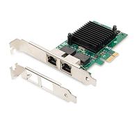 DIGITUS DN-10132 - Tarjeta de Red Gigabit PCIe (2 Puertos RJ45, chipset Intel 82575EB de 1 Gbit/s, VLAN y Flow-Control)