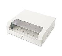 DIGITUS DN-19 04U-PB - Armario de red 19 pulgadas 3 U + 2 U - Serie SOHO - Montaje horizontal en superficie - Compacto - Carga máx. 30 kg - Gris