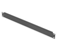 DIGITUS DN-19 BPN-01-SW, Tapa ciega de 19 pulgadas 1U, Tapa para armarios de red y servidores, Con material de fijación, Chapa de acero, Con recubrimiento en polvo, Negro