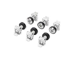 DIGITUS DN-19 SET-S - tornillos M6 y tuercas enjauladas - juego de 50 piezas - tornillos de montaje para armario de servidor, rack AV, armario de red de 19", 10 pulgadas - kit de montaje - plata
