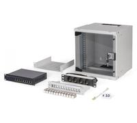 Digitus DN-49100-SET Conjunto de red SOHO Pro, 254 mm (10") - 6U, 315 x 300 mm (ancho x profundidad)