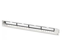 Digitus Panel de conexiones modular 19" 24 puertos para módulos Keystone blindado Rack 1U gris