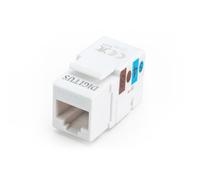DIGITUS Módulo Keystone Cat-6 No apantallado, Toma RJ45, 250 MHz 1GBase-T, AWG 26-22, Instalación sin herramientas, Blanco
