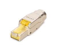 DIGITUS DN-93638 - Conector de Red Cat 6A - 1 Pieza - Apantallado 360° - Conector de Campo RJ45 Cat-6A - Montaje sin Herramientas - 500 MHz - 10GBase-T - 10 Gbit/s - AWG 27/7 a AWG 22/1