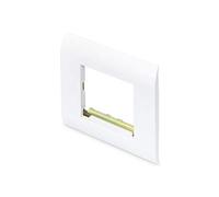 DIGITUS DN-93802-5-SH - Marco para módulos Keystone y multimedia - 80 x 80 mm - para montaje en canaleta para cables - Blanco
